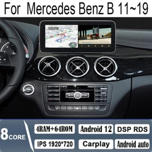 12.3" Android Navigation Car GPS Stereo Radio Carplay For Mercedes Benz B W246 - Imagen 1 de 10