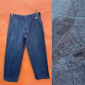 Vintage Avirex Mens Jeans Baggy Cyber Skate Hip Hop Skater 36x32 - Picture 1 of 11