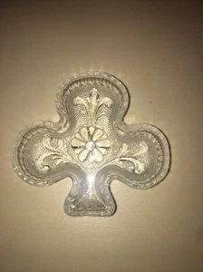 Indiana Glass Tiara Sandwich Clear Club Shaped Trinket Ring Dish - Picture 1 of 3