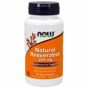 Natural Resveratrol 200 Mg 60 VCaps By Now Foods