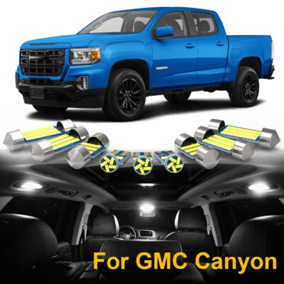 White Interior LED Light Bulbs For GMC Canyon Chevrolet Colorado 2004-2023 2024 - Image 1 of 4