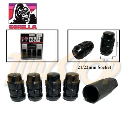 4 LOCK GORILLA X2 DUAL STAGE BULGE ACORN WHEEL RIM LUG NUT 12X1.5 1.5 BLACK M - Image 1 of 2