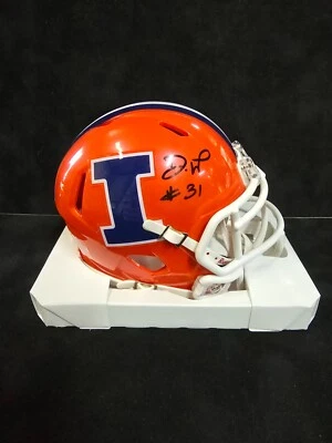 ILLINOIS FIGHTING ILLINI DEVON WITHERSPOON AUTOGRAPHED MINI HELMET BECKETT HOLO - Image 1 of 3