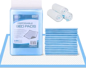 Disposable Bed Underpads 90x60cm Disposable Incontinence Bed Pads Multi-Layered - Picture 1 of 12