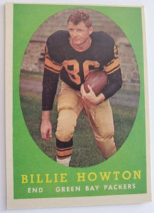 BILLIE HOWTON #6 FOOTBALL CARD 1958 TOPPS VINTAGE GREEN BAY PACKERS TCG USA. SPO