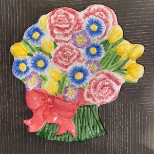 Fitz and Floyd Essential Spring Flowers Bouquet Tablett Schale - Bild 1 von 7