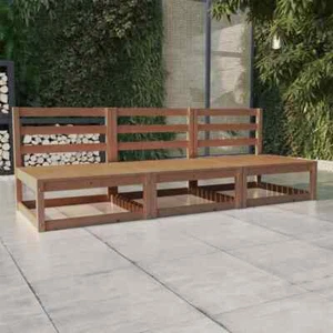 Outdoor-Sofa 3-Sitzer Honigbraun Massivholz Kiefer - Bild 1 von 6