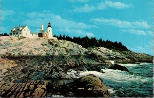 Postkarte Pemaquid Point Maine Leuchtturm an der felsigen Küste von Maine - Bild 1 von 2