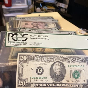 💎 1974 ✨ Vintage ✨ $20 Federal Reserve Note - PCGS 58 😊 - Picture 1 of 3