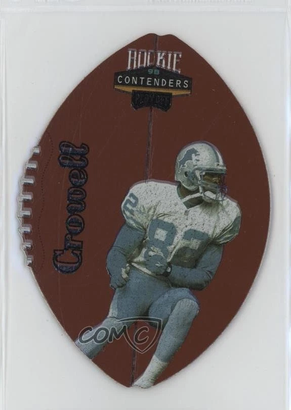 1998 Playoff Contenders Leather Footballs Silver Germane Crowell #27 Rookie RC - Image 1 of 2