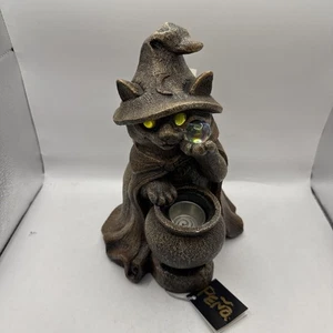 Windstone Editions CAT WIZARD Original Pena Vintage 2000 Sculpture with Incense - Picture 1 of 15