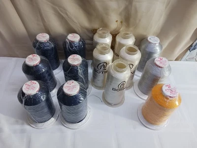 Lot Of 9-Gunold Polyester Embroidery/Sewing Thread  40 Gauge 5000m Cone & Other - Image 1 of 4