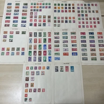 Sellos de Nueva Zelanda. QV encendido. Hojas. Vintage. D14 Foto 1 de 4