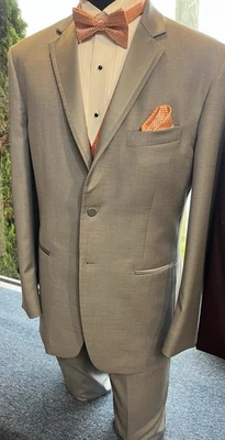 44S TRAJE ESMOQUIN PERRY ELLIS NOCHE HOMBRE LANA GRIS  Foto 1 de 3