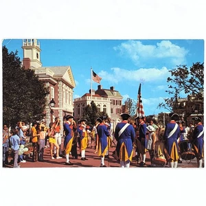Liberty Square Fife and Drum Core Postcard Disney World Magic Kingdom Reduced - Picture 1 of 2