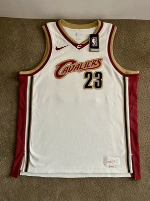 Cleveland Cavaliers LeBron James Nike White Forever King Authentic Jersey Large - Image 1 of 4