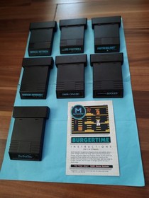 7 Atari 2600 Games Made By M Network and 1 Original Manual, Good Condition