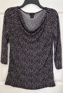Ann Taylor Damen Bluse Gr. M Mehrfarbig Print Rundhals 3/4 Arm Oberteil - Bild 1 von 4