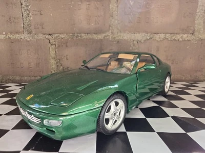 1992 Ferrari 456 GT Bburago 1:16 Scale Diecast Model Car Green Polistil Italy - Image 1 of 4