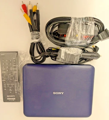 BLUE Sony Portable CD/DVD Player DVP-FX750 Tested & Works WITH REMOTE & CHARGERS - Image 1 of 4