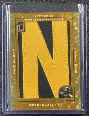 RASHARD MENDENHALL 2008 TOPPS LETTERMAN ROOKIE LETTER N PATCH SUPERFRACTOR 1/1 - Image 1 of 2