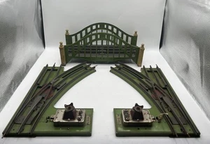 Lionel Standard Gauge Switches #222 - Left & Right & Bridge Green/ Tan #101 READ - Picture 1 of 14