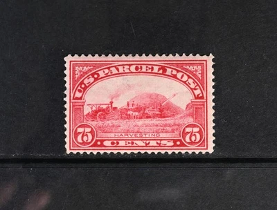 USA Scott # Q11 F-VF OG Hinged 75c Parcel Post Stamp Cat $85 Harvesting Farm - Image 1 of 2
