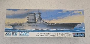 Fujimi Lexington US Aircraft Carrier Sea Way Model 1/700 44116 Model Kit Open Bo - Picture 1 of 3