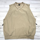 Nike Golf Vest Mens M Beige Khaki Windstopper Sleeveless Windbreaker Vintage