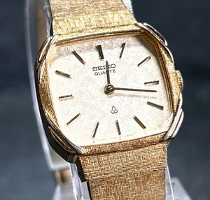 JUNK Pre owned, Authentic works vintage Seiko Quartz 1400-5570 Gold - Picture 1 of 7
