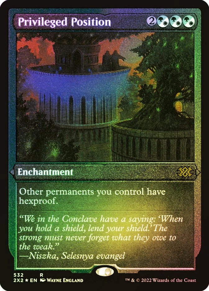 MTG FOIL ETCHED Privileged Position  - Double Masters 2022 #532 - Image 1 of 1