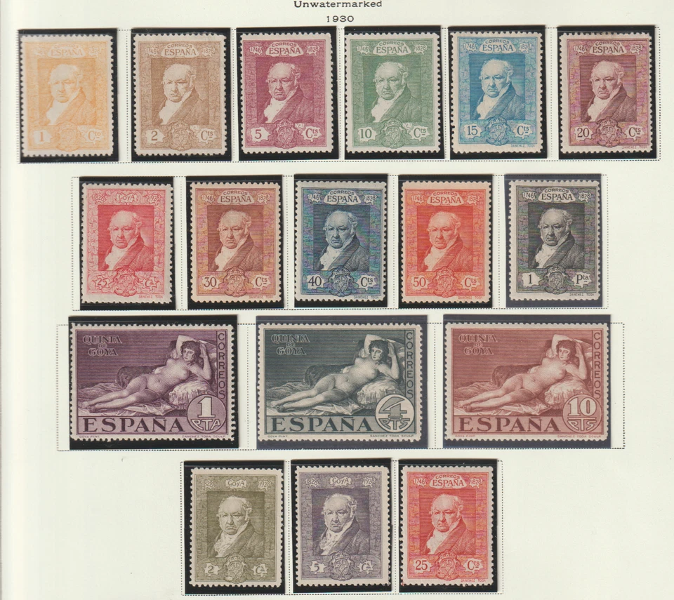 Spain Scott 386-402 MH Goya - Image 1 of 1