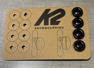 K2 Snowboard Bindung Channel Hardware M6 Burton Boards 4er Set mit Unterlegscheiben - Bild 1 von 2