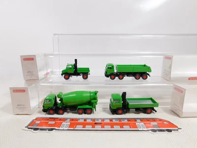 4x Wiking H0 1:87 modello Wimo costruzione 647 Unimog 674 MB 675 681 NUOVO + IMBALLO ORIGINALE #ED468-0,5 - Immagine 1 di 4