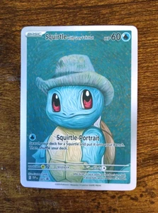 Squirtle con Sombrero de Fieltro Gris Pokemon x Van Gogh Fan Art Personalizado ACG HÁGALO USTED MISMO Tarjeta - Imagen 1 de 1