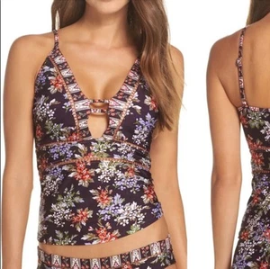 NWT BECCA Floral Cottage Tankini Swim Set Top & Bottom Women's Sz Medium Rt $146 - Picture 1 of 11