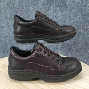 Rockport Shoes Mens 9 Wide Prowalker Oxford Lace Up Walking Brown Leather Casual - Picture 1 of 17