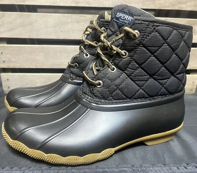 Sperry верхний сидр выстеганная шерсть лодыжки ботинки дождя утка зимние ботинки женщин 6,5 - Изображение 1 из 4