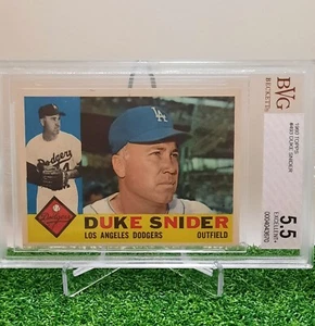 1960 TOPPS #493 DUKE SNIDER GRADED BVG 5.5 Excellent! LA Dodgers HOF - Picture 1 of 2