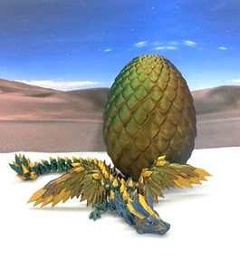Crystal Winged Dragon with Egg 3D Printed Articulated Crystal Winged Dragon Toy - Picture 1 of 31