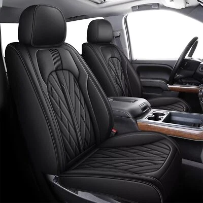For GMC Sierra 2500HD 2019-2024 2025 Car Faux Leather Front Truck 2-Seat Covers — 第 1/4 张图片