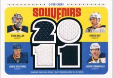 2011-12 O-PEE-CHEE SOUVENIRS MILLER ROY STAFFORD POMINVILLE QUAD JERSEYS 2