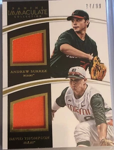 2015 Panini Immaculate Collegiate Combos Prime /99 Miami Hurricanes baseball - Bild 1 von 1