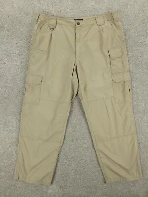 5.11 Tactical Mens Pants Tan Meas 39x28 Ripstop Tac-143 Double Knee Cargo Work - Image 1 of 4