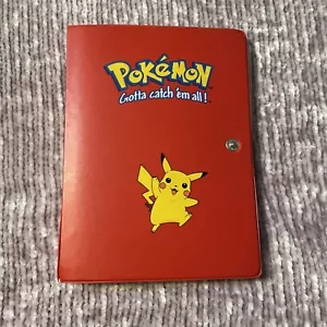 Vintage Pikachu Pokemon Card Binder/Book Red 4-Pocket Rare 1999 Pokémon - Worn - Picture 1 of 18