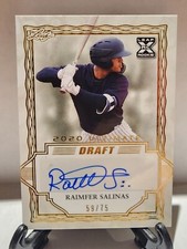 2020 Ultimate Leaf Draft GOLD XRC Raimfer Salinas RC Auto /75 #BA-RS2 NY Yankees