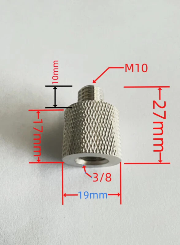 1pcs M10 to 3/8 Connector Adapter For JPC Antenna - Image 1 of 1