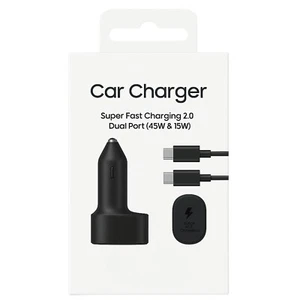 For Samsung 60W Super Fast Charger Dual Car Charger (45W+15W) 2 Port USB-C π - Picture 1 of 6