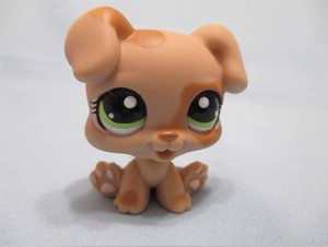 Littlest Pet Shop Cream Dog Puppy Baby Boxer Tan 1353 Authentic Lps MINT!