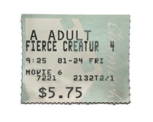 FIERCE CREATURES un autentico biglietto film originale Cinemark Stub vintage 1997 - Foto 1 di 6